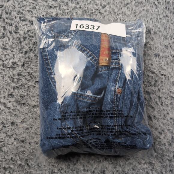 Levis Jeans Mens 36x32 Blue 559 Relaxed Straight Leg Denim Casual Distressed - Picture 10 of 10